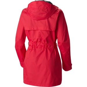 Women <b>Rain</b> Trench Coat Belted Hooded Waterproof Windproof <b>Long</b> Raincoat Ladies Outdoor Navy Grey Red Pink Green - Product Image 5