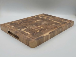 BLOE LOTOS Planche à découper ronde en bois, plateau de service antidérapant pour cuisine, emballage individuel - Product Image 2