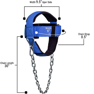 Arnés de entrenamiento de músculos cervicales de alta resistencia, equipo cómodo para levantamiento de pesas con cadena de acero y acolchado suave para soporte. - Product Image 6