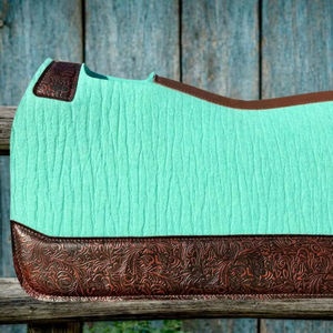 HORZE N PET INTERNATIONAL, Almohadilla de Fieltro de Lana Rosa Intenso de Primera Calidad, Estilo Western, con Logotipo Personalizado en Color, de Algodón - Product Image 1