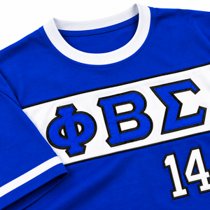 Camiseta universitaria de manga corta para hombre de Phi Beta Sigma, camiseta con letras griegas bordadas, cuello redondo, estilo informal de equipo universitario - Product Image 5