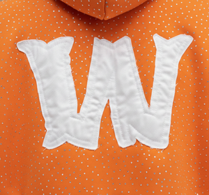 เสื้อฮู้ดดี้สตรีทแวร์ทรงโอเวอร์ไซส์ผ้าฝ้ายฟลีซหนานุ่มประดับคริสตัล งานปักคุณภาพสูง ดีไซน์แบบดิสเทรส  สำหรับทุกเพศ - Product Image 5