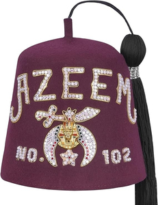Fez Shriner durable en feutre de haute qualité avec broderie décorative, ajustement confortable, idéal pour les occasions formelles - Product Image 4