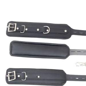 Ensemble de restraints personnalisées en peau de mouton imprimées par transfert thermique pour poignets et chevilles, avec anneaux en D et boucles sécurisées, largeur 4,5 cm - Product Image 6