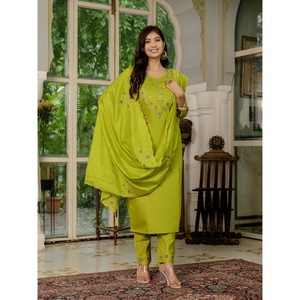 Ensemble élégant Kurti, pantalon et dupatta pour femmes - Product Image 6