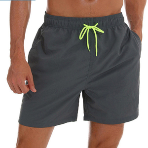 <b>Brad</b> Swim Drawstring Shorts Casual High Street Style Solid Pattern Beach Shorts Elastic Waist Quick Dry Shorts With Pockets - Product Image 3