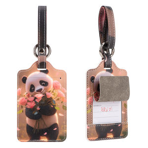 Étiquettes de bagage personnalisées en similicuir de luxe pour valises, étiquettes de bagage en cuir PU personnalisées avec nom et lettre élégante pour voyages - Product Image 4