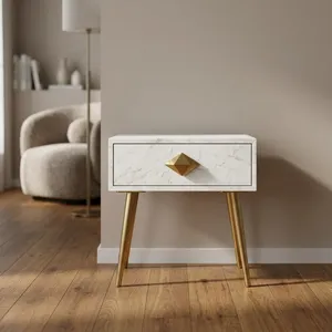 Mesa Auxiliar de Madera Moderna, Mesa Decorativa, Mesita de Noche para Sala de Estar, Dormitorio, Muebles para el Hogar - Product Image 5