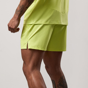 Shorts décontractés personnalisables pour hommes, 100 % polyester molleton bouclette, entrejambe de 5 pouces, couleur unie, anti-plis, respirant, style streetwear - Product Image 6