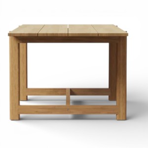 Mesa de Comedor de Madera Maciza con Acabado Natural Estilo Escandinavo, Muebles de Patio de Teca Resistentes a la Intemperie para Jardín de Villa de Lujo - Product Image 3