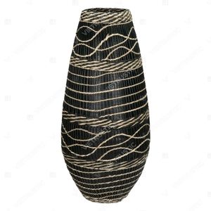 Vietrustic <b>Black</b> Woven Plant and Vase Seagrass Vase For Dinnerware Food <b>Table</b> Plant Vase - Product Image 3