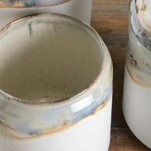 Artisan Ceramic Canister Set Reactive Glaze Airtight <b>Storage</b> Jars Elegant <b>Kitchen</b> Organizer Luxury Countertop Collection - Product Image 2
