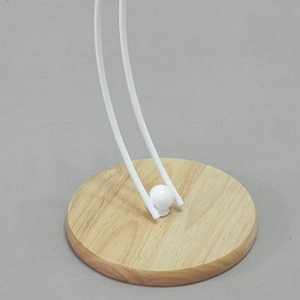 Estante de Almacenamiento Colgante de Metal Blanco con Base de Madera, Forma Circular, Mini Soporte Organizador para Decoración del Hogar - Product Image 2