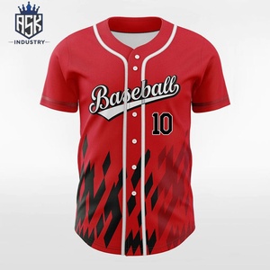 Maillots de baseball imprimés en gros pour hommes et femmes, maillots de sport à manches courtes, chemises de baseball personnalisées, service OEM rapide - Product Image 1