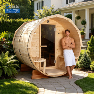 Sauna extérieur modulaire isolé de pointe avec véranda et fenêtre demi-lune, certifié ETL, compatible Wi-Fi, kit spa domestique - Product Image 1