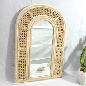 Lowest price cane rattan <b>mirrors</b> wholesale supplies decorative framed cosmetic makeup <b>mirror</b> - Product Image 5
