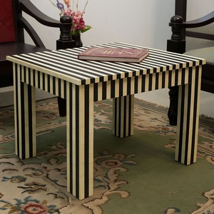 Mesa de Centro de Estilo Art Deco Europeo Moderno, Hecha a Mano, con Incrustaciones de Hueso, Forma Cuadrada, Material de Madera, para Sala de Estar Interior - Product Image 2