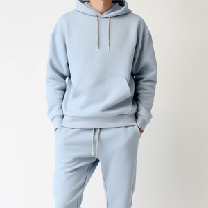 High Quality Men Tracksuit Breathable And Lightweight Cotton <b>Hoodies</b> Tracksuit Workout And Gymwear Solid Trracksuit - Product Image 4