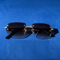 Nouvelle arrivée 925 argent personnalisé Moissanite diamant lunettes de soleil lunettes de soleil de haute qualité pour hommes femmes