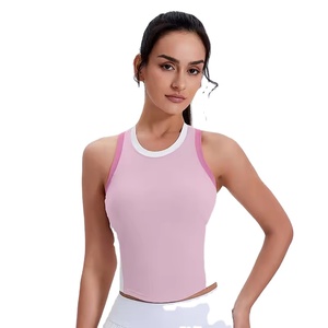 Débardeur tricoté respirant et séchant rapidement pour femme, col carré uni, amincissant, idéal pour la course et le yoga - Product Image 3