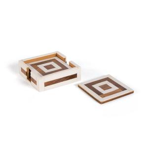 Sous-verres en cuir véritable avec support, designs personnalisables, sous-verres ronds et sets de table pour l'affichage de tasses à thé et à café, tapis de table - Product Image 3