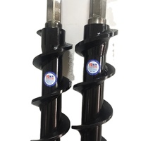 Tige de forage en spirale, diamètre 150 mm, longueur 1500 mm, tige de forage, connecteur carré, utilisé pour l'exploration géologique, tige de forage en spirale