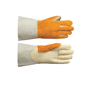 Gants de soudage en cuir de vachette de 16 pouces avec doublure en polaire, résistants à la chaleur, ignifuges, protection contre les éclaboussures de métal fondu (type A), gants robustes - Product Image 6