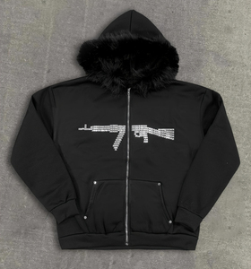 Sweat à capuche streetwear tendance, personnalisable avec étiquette privée, en molleton de coton pour hommes et femmes - Product Image 1