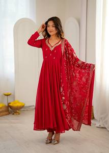 Robe Salwar Anarkali de style indien pakistanais, exclusive et traditionnelle, pour femmes indiennes, à prix de gros. - Product Image 1