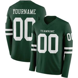Maillot de football personnalisé pour homme, manches longues, en Spandex/Polyester, avec broderie et impression par transfert thermique, personnalisable avec nom d'équipe, logo et positions - Product Image 3