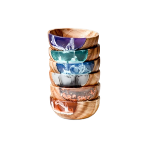 Bol de service en bois et résine époxy de luxe, de bonne qualité, abordable au meilleur prix - Product Image 3