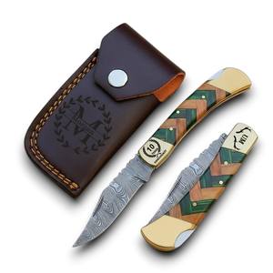 Cuchillos Plegables EDC de Bolsillo Multifuncionales de Acero de Damasco Forjado de Alta Calidad, los Más Vendidos, Personalizables OEM/ODM - Product Image 1