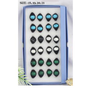 Bagues Bagues de Doigt Dubai Indien Arabe Plaqué Or classique ethnique doré grande taille bagues de doigt taille réglable - Product Image 4