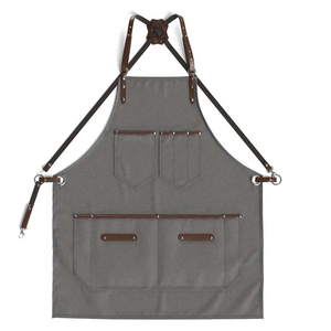 ผ้ากันเปื้อนไหมแท้ลายนูน สำหรับงานหนัก ดีไซน์เรียบง่ายสำหรับช่างฝีมือยุคใหม่ ใช้ในร้านอาหารและบาร์ สำหรับผู้ชาย - Product Image 1