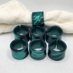 Contemporary Resin Napkin Ring Holders <b>for</b> Party <b>Dining</b> Decor Stylish Modern Design Eco-Friendly Material <b>Set</b> of <b>4</b> Pieces - Product Image 1