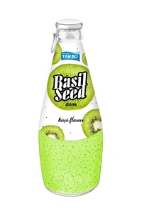 Tendencia saludable Mango Naranja Sabor Chia Albahaca Bebida Puré Sandía Diseño de muestra gratis Botella de vidrio Marketing gratis - Product Image 4