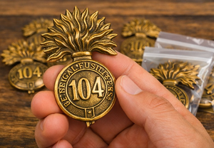 104th Bengal Vintage Style Brass Glengarry Cap Badge <b>Hat</b> Emblem Decorative Metal <b>Pin</b> Accessory Gift Souvenir - Product Image 3