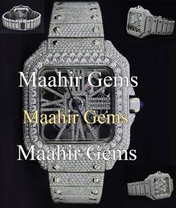 Moissanite <b>Diamond</b> Stainless Steel Quartz <b>Watch</b> Glass 10 Bar Water Resistance Square Designed for Timeless Luxury Precision - Product Image 4