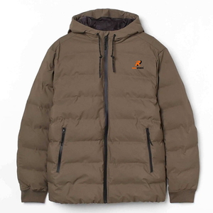 Chaqueta acolchada personalizada, chaqueta acolchada con relleno de plumón, chaqueta acolchada con cuello alto y capucha para invierno, servicio OEM. - Product Image 4