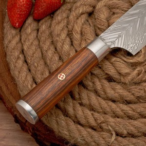 Cuchillo de Chef Moderno Hecho a Mano por Edge Master, Acero Inoxidable, Mango de Madera, Funda de Cuero, Apto para Lavavajillas, 8-9.9 Pulgadas - Product Image 2