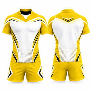 Custom Printed Sublimated Rugby Jersey Set Short Sleeve Breathable Team Uniform Sports Wear OEM Quick Dry <b>Mens</b> Athletic for - Product Image 6