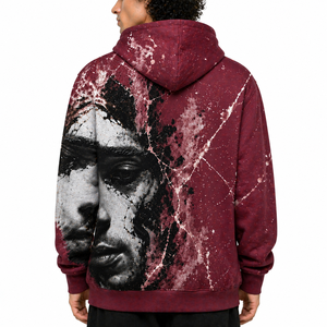 Wholesale High Quality Custom Oversized Heavyweight 100% <b>Polyester</b> <b>Hoodie</b> for Men Sublimation Print Design <b>Hoodie</b> - Product Image 2