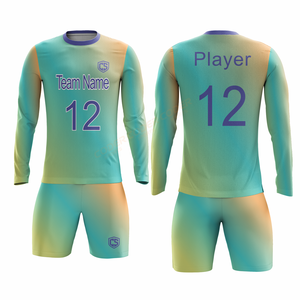 Maillots de football personnalisés à manches longues pour homme, uniformes d'équipe de football personnalisés avec logo, numéro et nom d'équipe, couleur personnalisée - Product Image 4