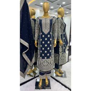 Beau haut-bas et ensemble Dupatta pour femmes avec travail de séquence de broderie - Product Image 1