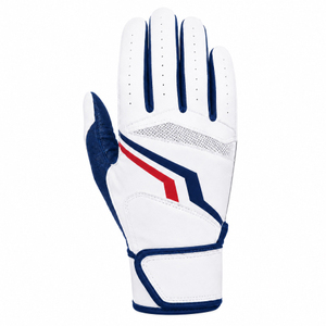 Nouveauté 2026 – Gants de frappeur de baseball en cuir véritable personnalisés, vente en gros, OEM, durables, blancs et bleus, pour équipes de softball, unisexes - Product Image 6