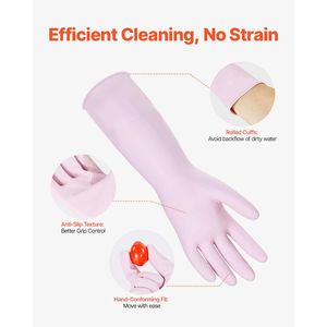 2 Pairs Colorful Reusable Household Kitchen Cleaning <b>Gloves</b> Dishwashing and <b>Washing</b> Dishes for Cleaning Tasks - Product Image 3