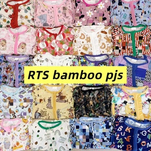 대나무 지퍼 파자마 도매 미스터리 박스 RTS 아동복 대나무 아기옷 RTS 캐릭터 프린트 - Product Image 2