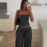 Ensembles de jupes 2 pièces 100 % coton pour femmes - Idéal pour les fabricants de vêtements - Tenue décontractée estivale au quotidien