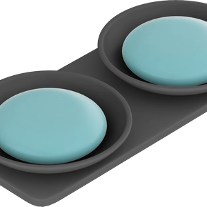 Support mural moderne double rond pour savon, plateau à savon double couche pour douche, salle de bain, meuble-lavabo et organisation des toilettes des invités - Product Image 1