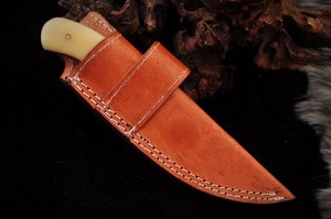 Couteau de chasse et de camping avec lame en acier Damas pour la préparation de la viande en milieu sauvage et les besoins de coupe en forêt – Couteau à lame fixe OEM - Product Image 3